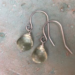 Prasiolite (Green Amethyst) Sundance charm Earring